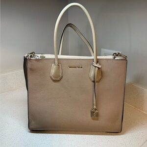 Michael Kors Beige Leather Tote